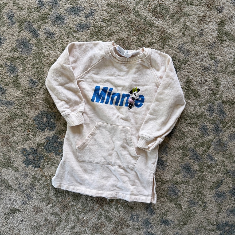 Zara Kids Cream Minnie Graphic Sweatshirt